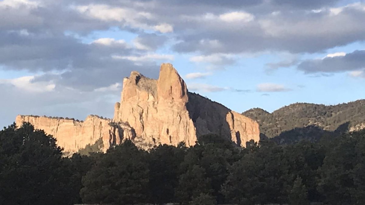 Mountains with a cloudy sky