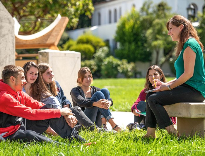 Outdoor class on SMC campus
