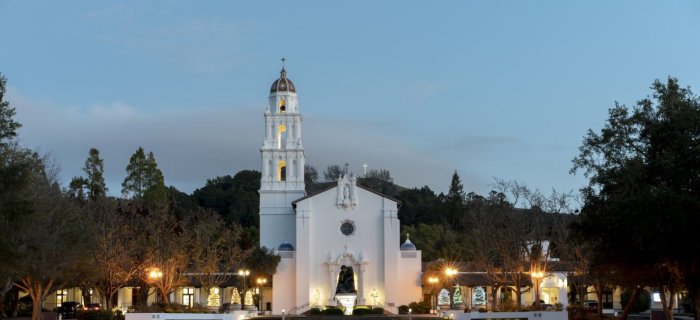 Chapel at Christmas time. 