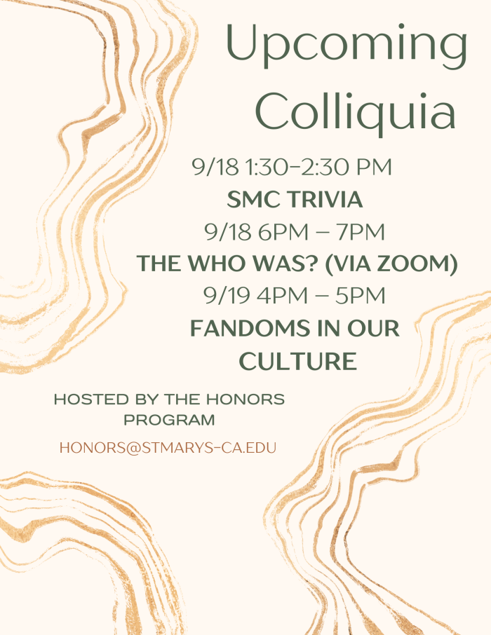 Honors Colloquia Flyer for Week 4 FA23