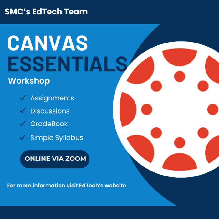 Canvas Essentials Workshop Flyer