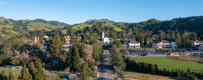 An aerial view of Saint Mary's college