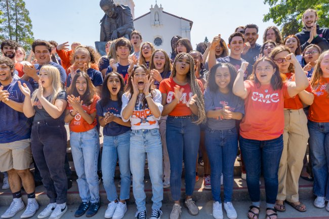 Saint Mary's College Students Cheering