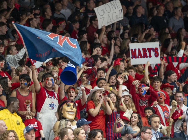 SMC students at basketball game 2024