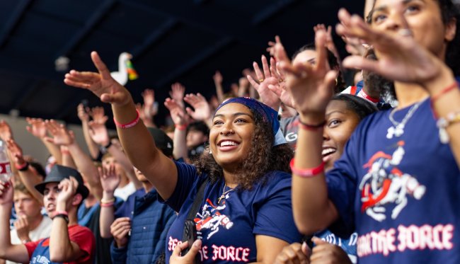 Gael Force Students at Gonzaga SMC game Feb 25