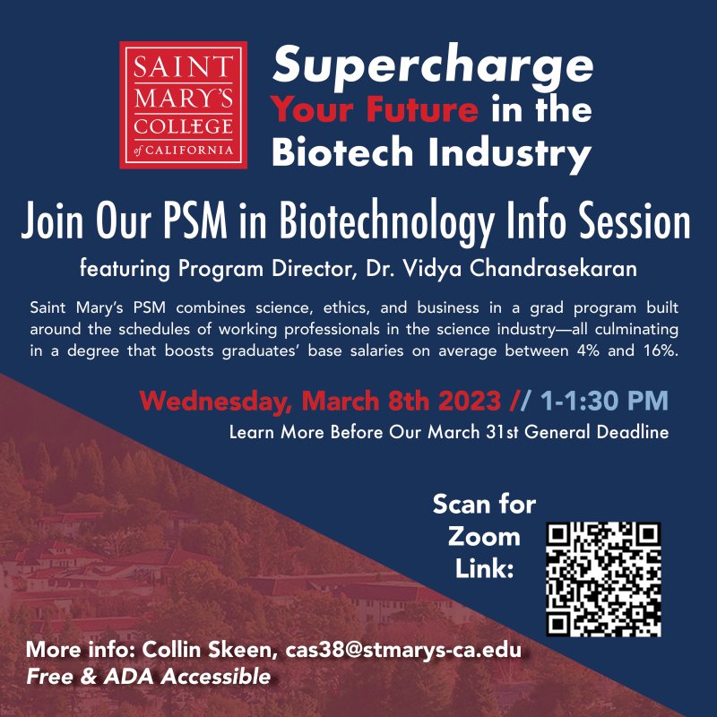 Professional Science Master's In Biotechnology | Saint Mary's College