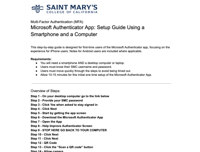 Multi-Factor Setup Guide